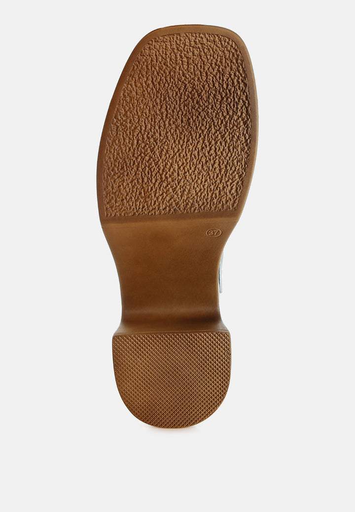 Morasa Metallic Pleather Clog Sandals-4