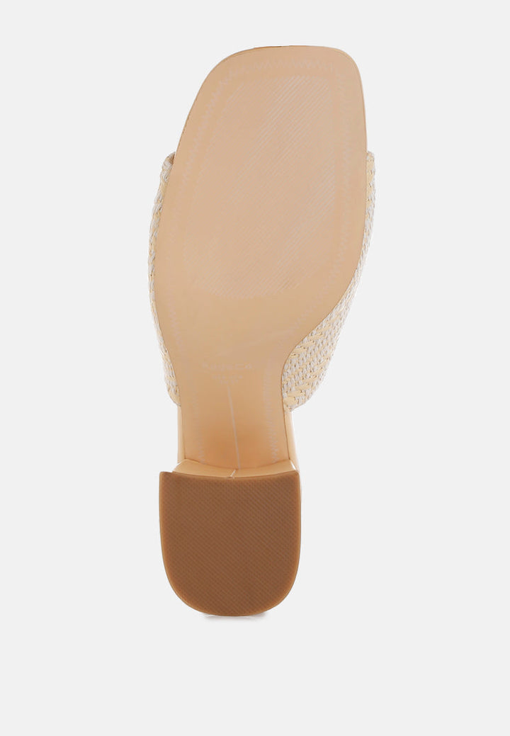 Morgana Woven Raffia Slip Ons-4