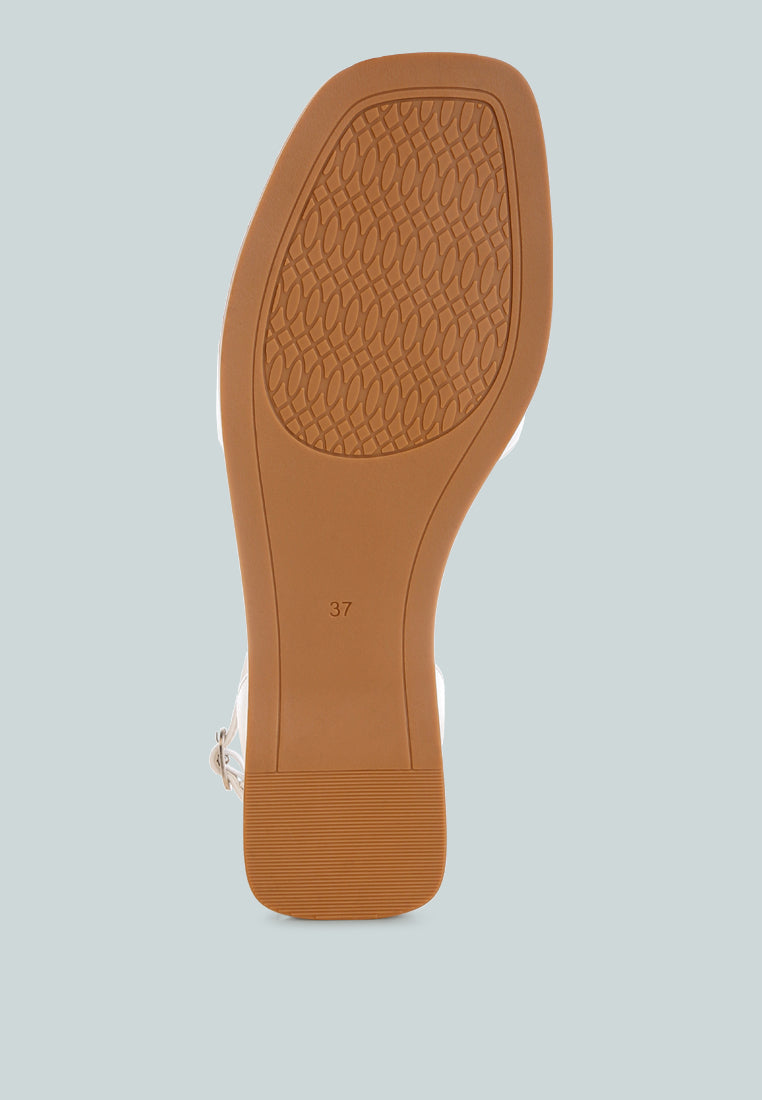 Beaded Flat Sandals By FT-4