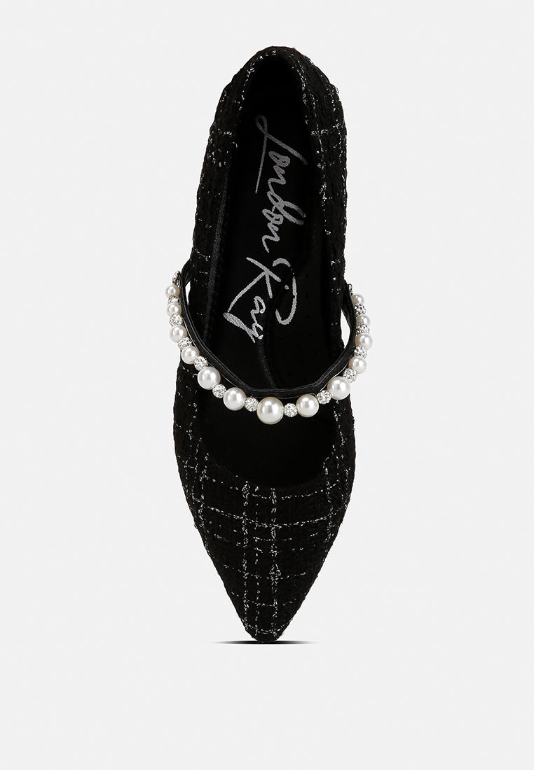 Mowie Tweed Mary Jane Ballet Flats-3