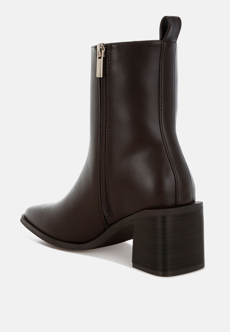 Muskox Square Toe Faux Leather Boots-2