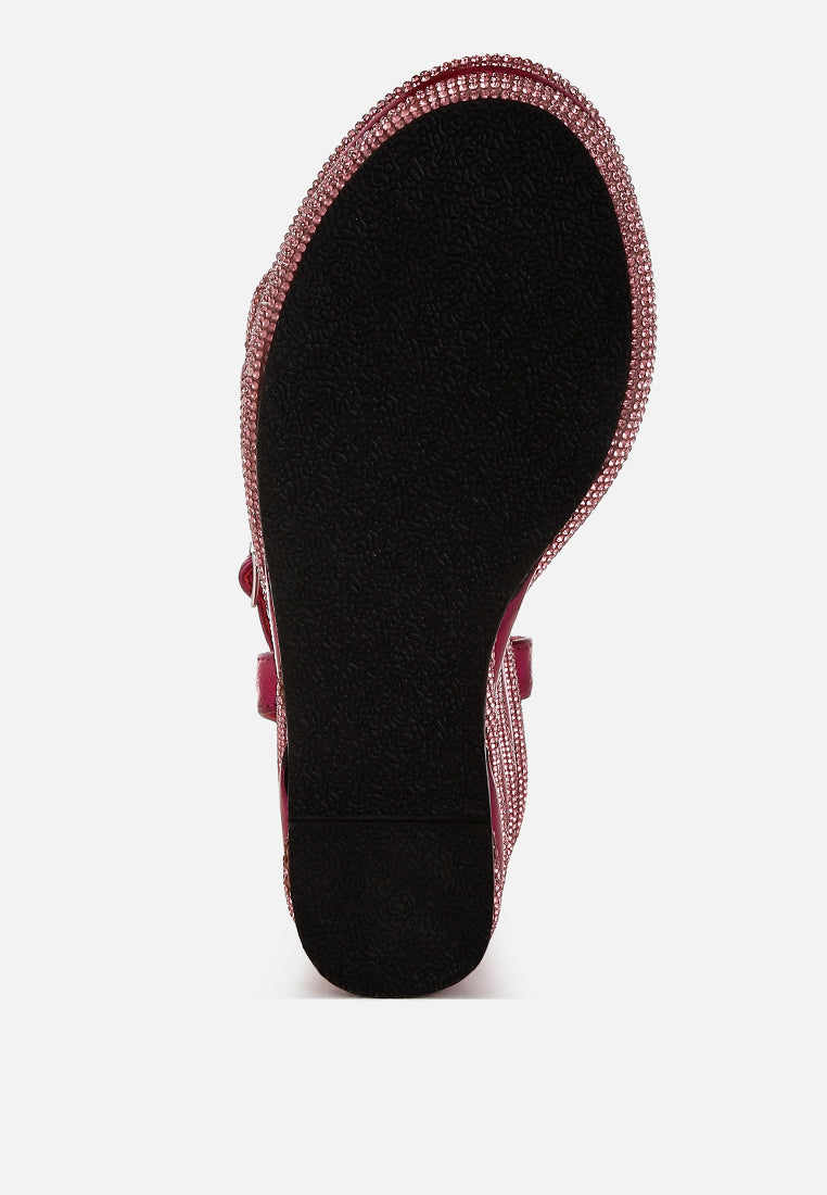 My Bliss Rhinestone Studded Wedge Sandals-4