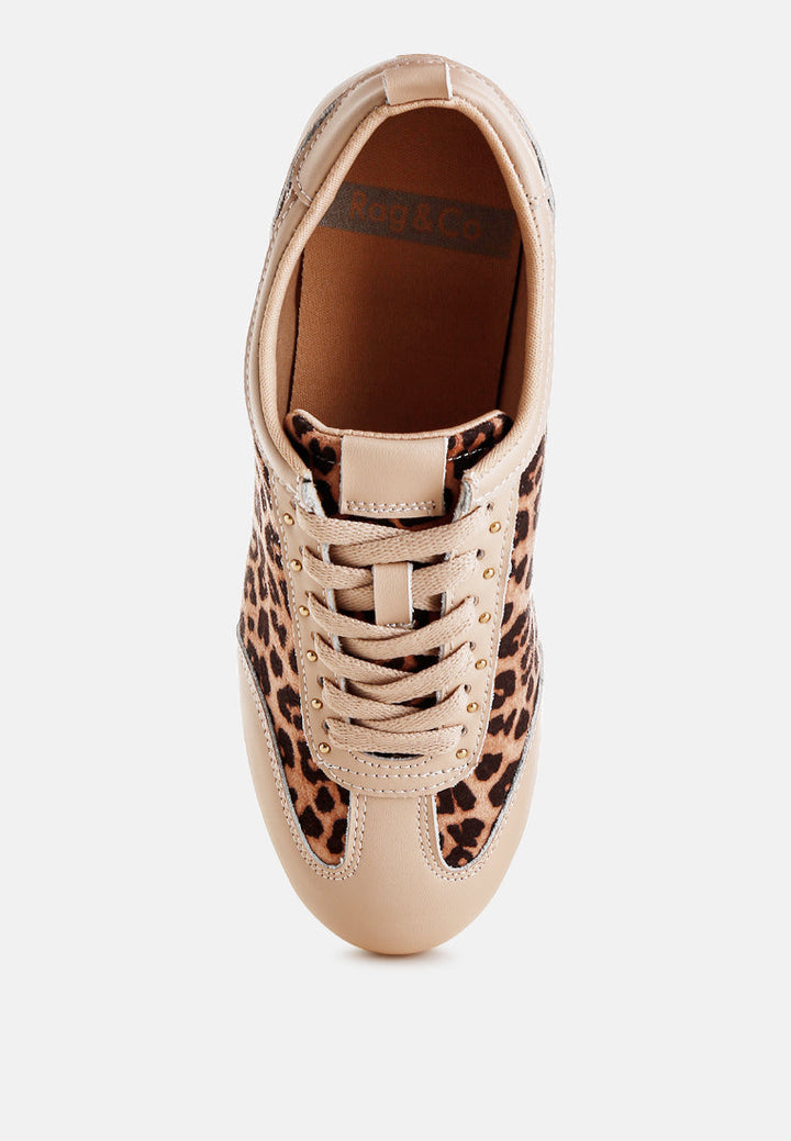 Narati Leopard Print Real Leather Sneakers-3
