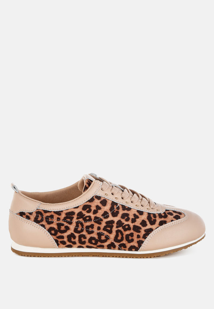 Narati Leopard Print Real Leather Sneakers-0