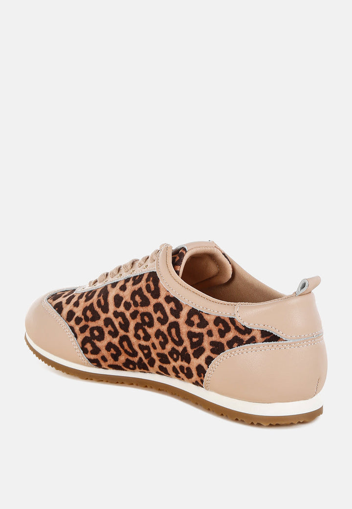 Narati Leopard Print Real Leather Sneakers-2