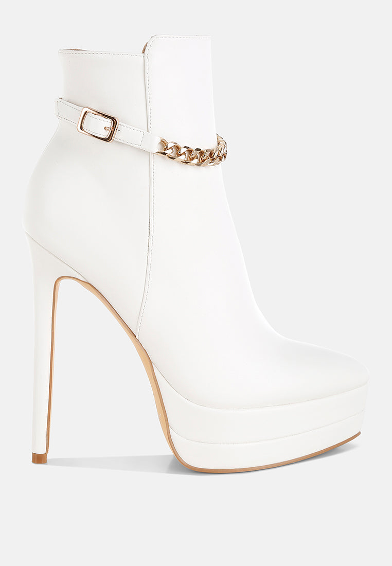 Narok Metallic Chain Detail Boots-0