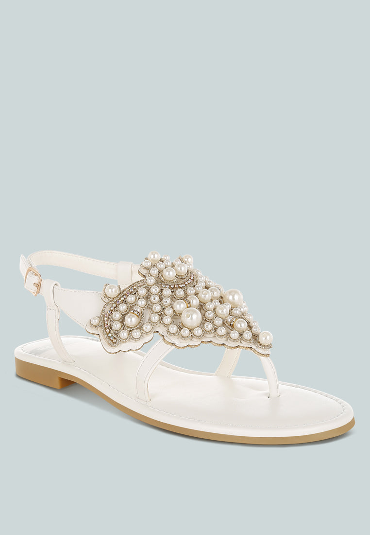 Nayasa Pn Buckle Pearls Flats-1