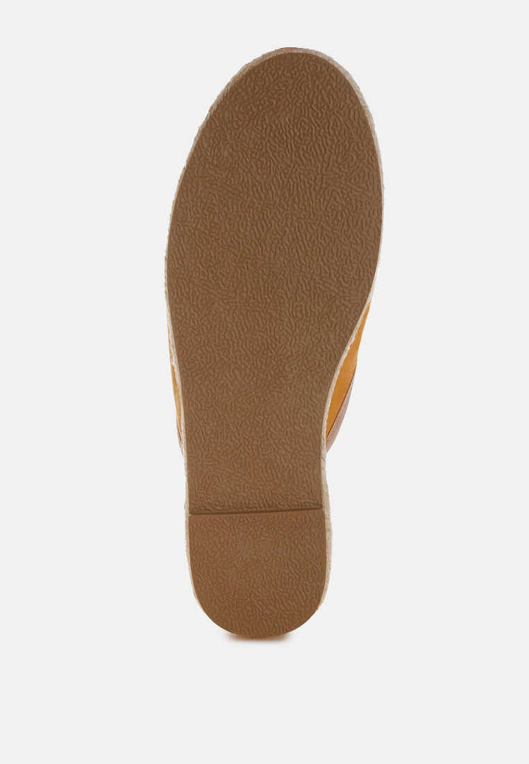 Nazaya Horsebit Detail Espadrilles Mules-4