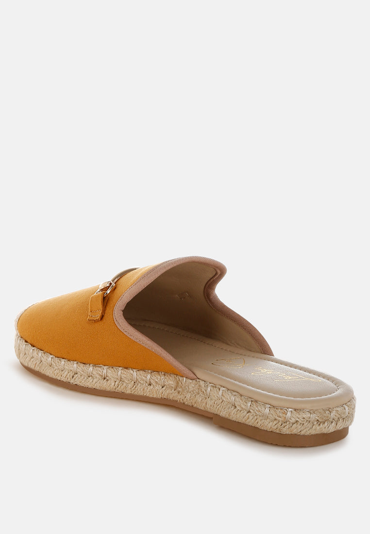 Nazaya Horsebit Detail Espadrilles Mules-2
