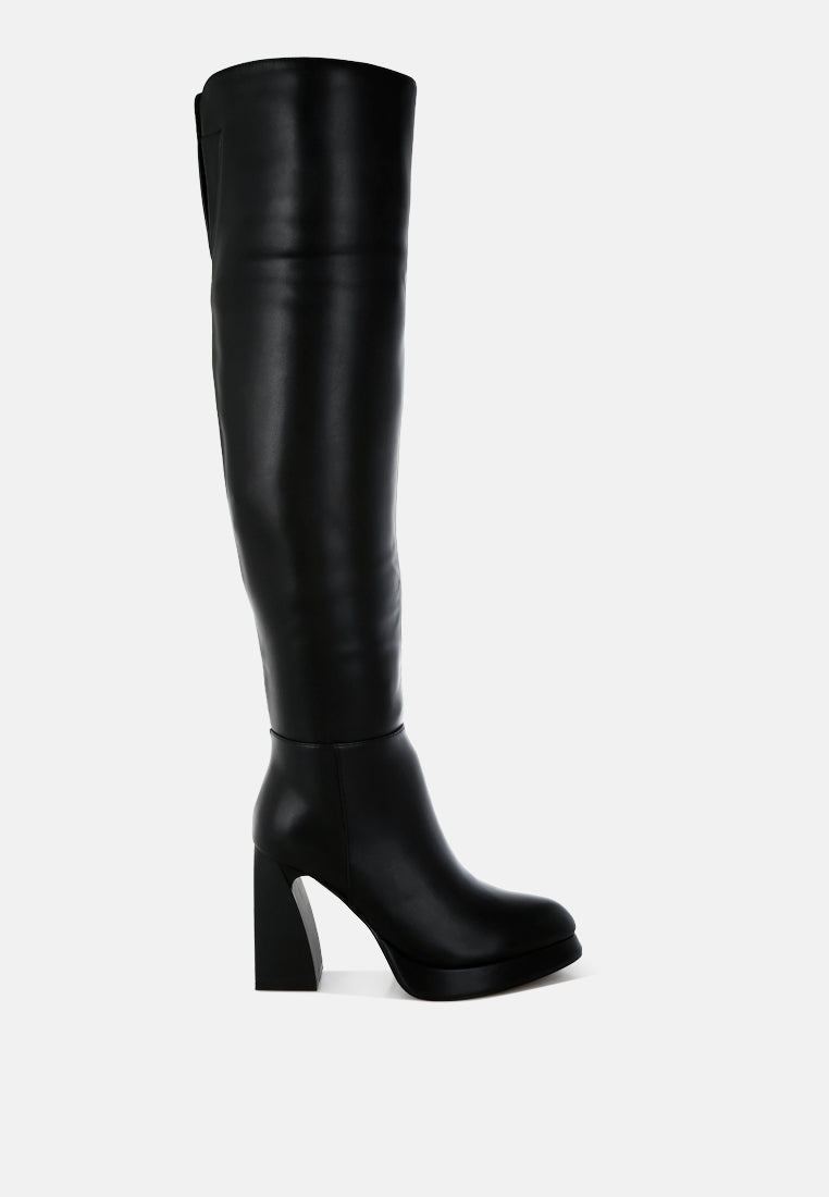 Nenana Faux Leather Knee-High Boots-5