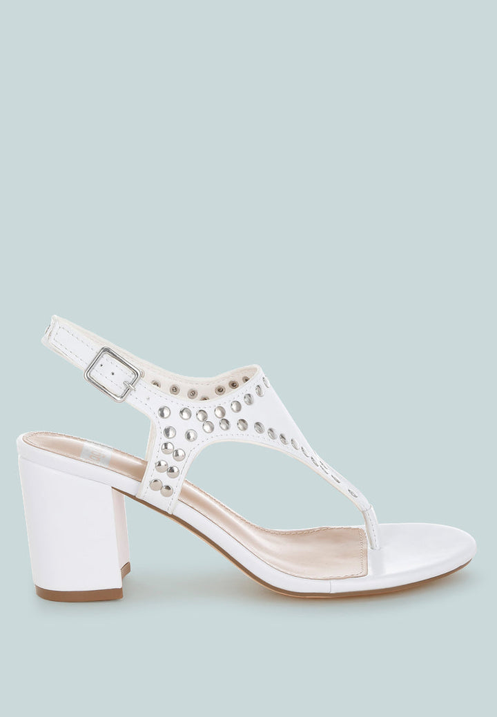 Nerina Studded Genuine Leather Sandals-0
