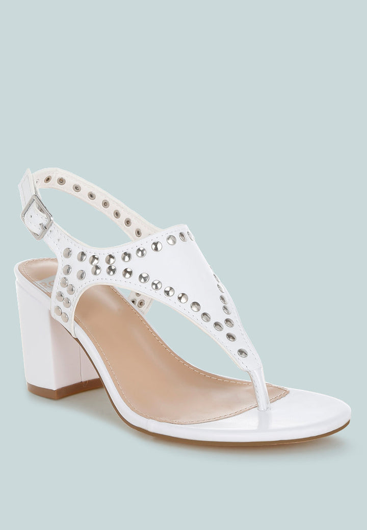 Nerina Studded Genuine Leather Sandals-1