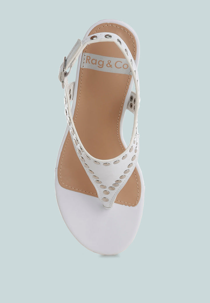 Nerina Studded Genuine Leather Sandals-3