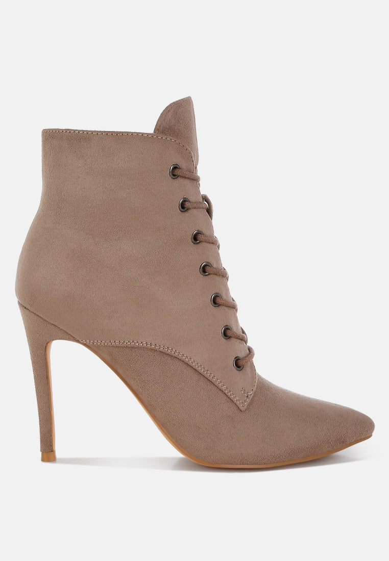 Nesta Stiletto Heel Lace Up Boots-0