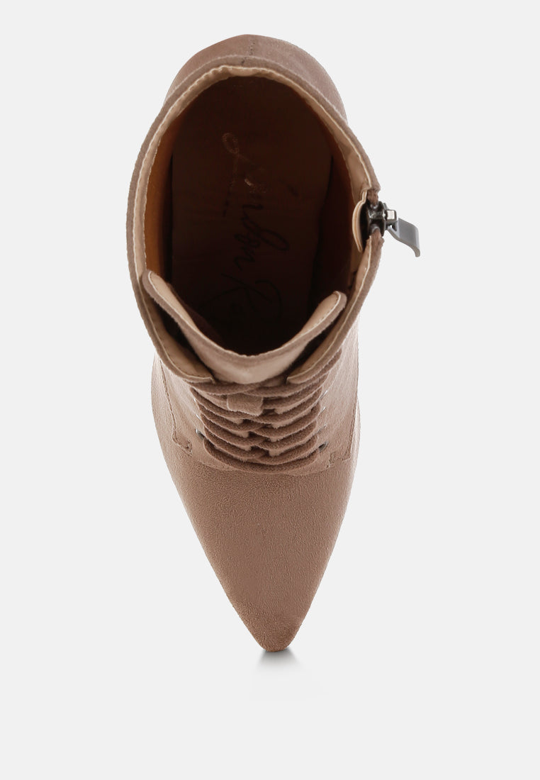 Nesta Stiletto Heel Lace Up Boots-4