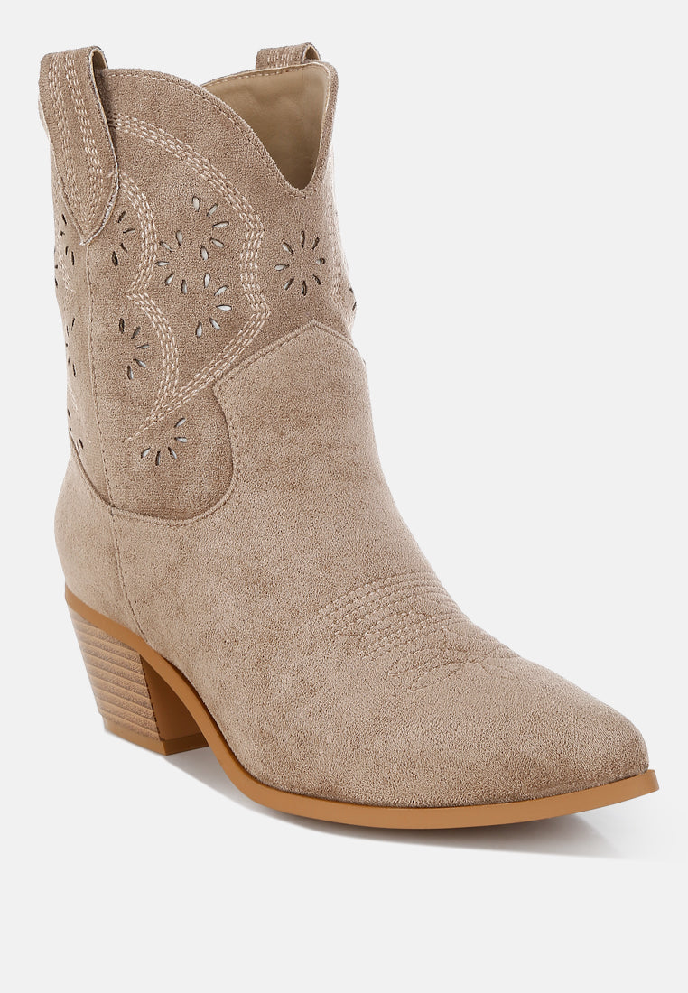 Nigel Cut Out Detail Cowboy Boots-2