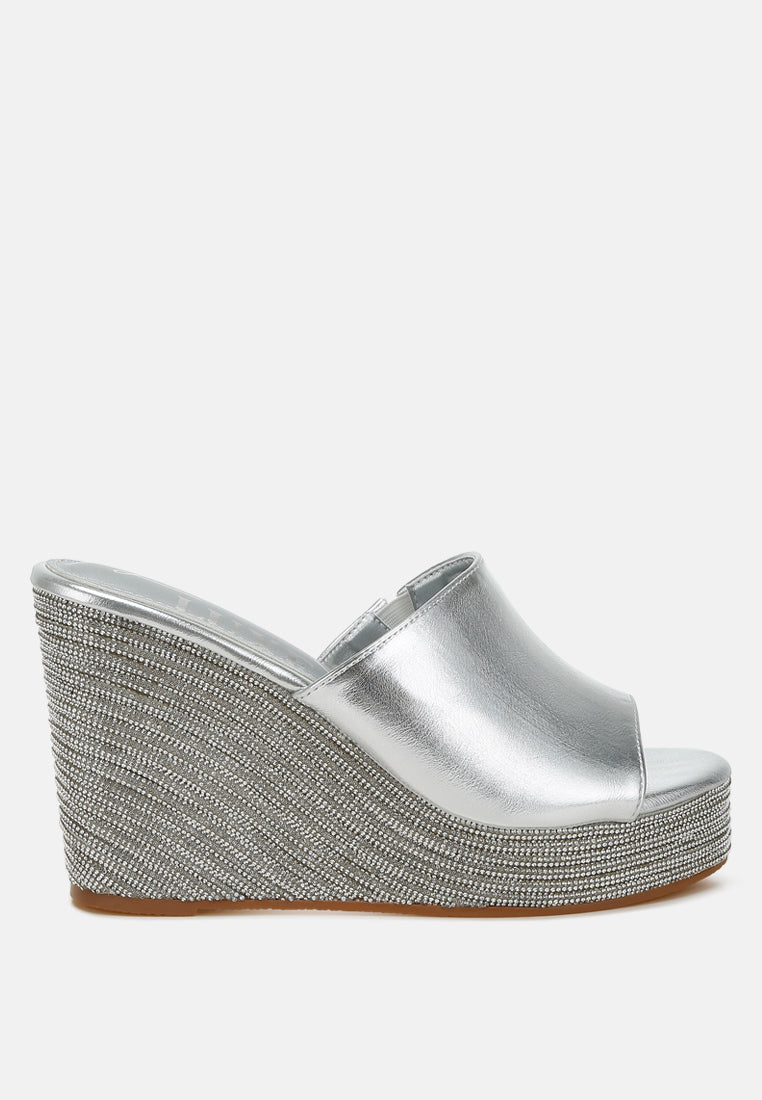 No Filter Wedge Heel Peep Toe Sandals-7
