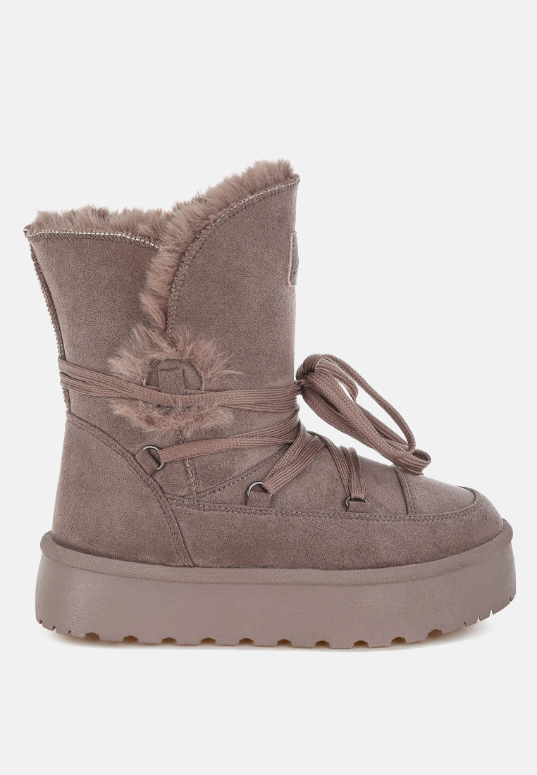 Noaya Chunky Faux Fur Snow Boots-5