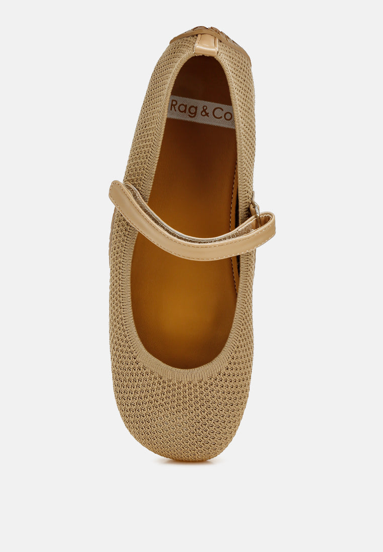 Nordeux Velcro Strap Mary Jane Ballerinas-4