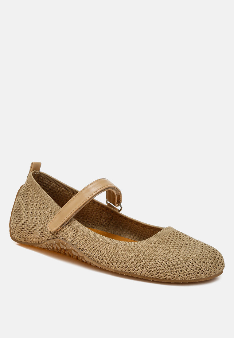 Nordeux Velcro Strap Mary Jane Ballerinas-2