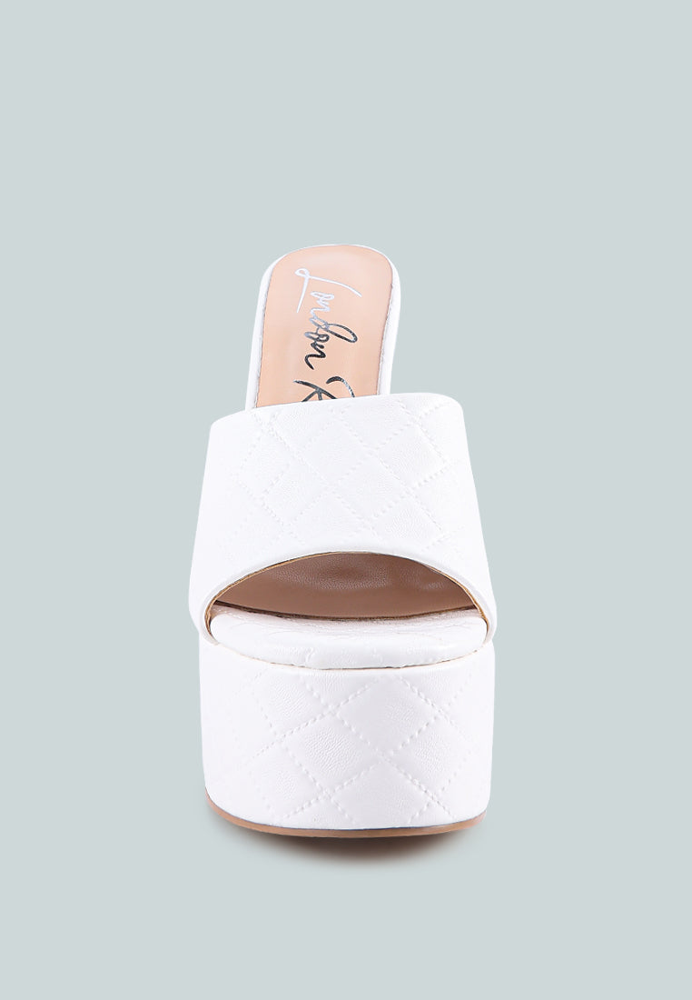 Oomph Quilted Hourglass Heel Platform Sandals-3