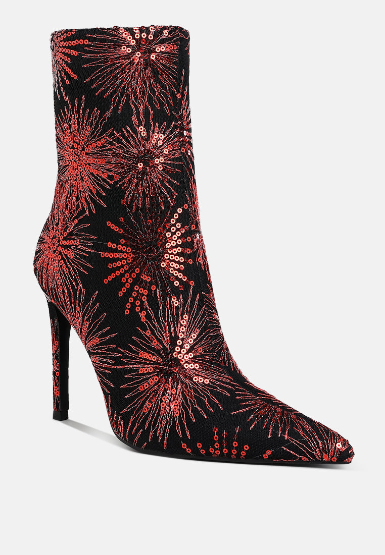 Oleander Sequin Embellished Stiletto Boots-1