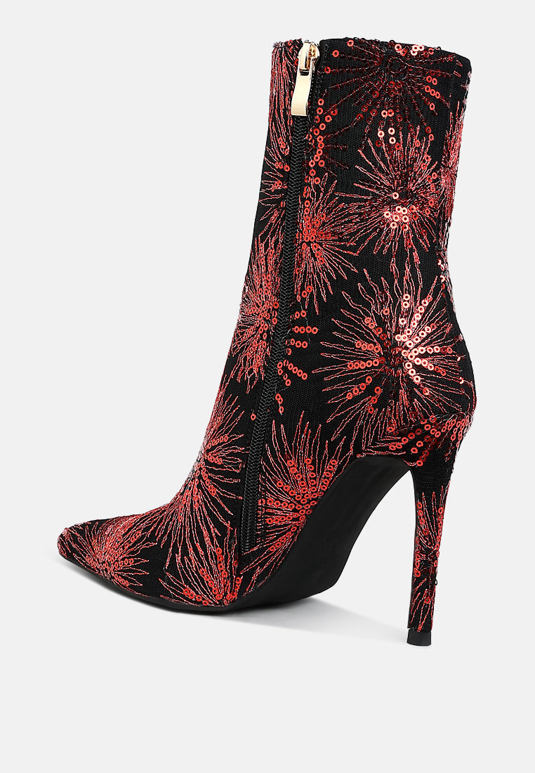 Oleander Sequin Embellished Stiletto Boots-2