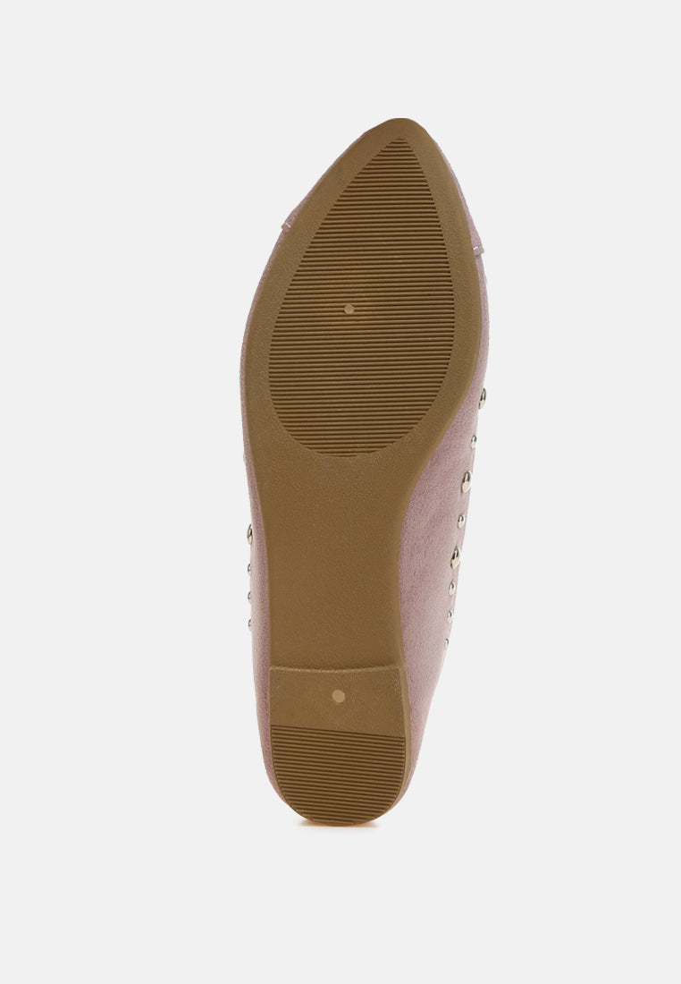 Olesia Stud Emebllished Ballet Flats-4
