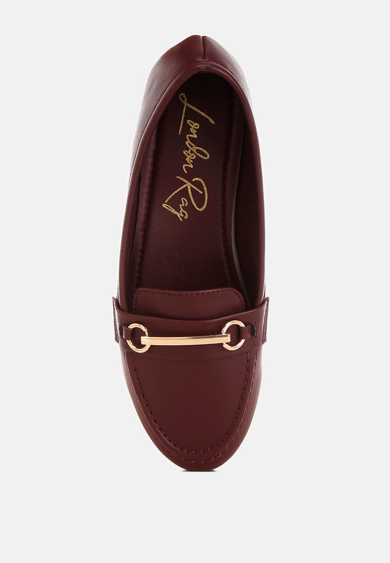 Oliot Horsebit Detail Flat Loafers-4