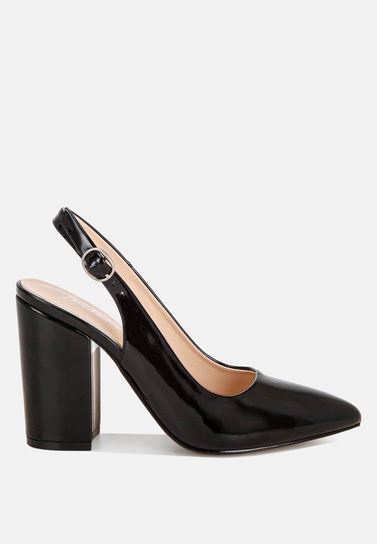 Omaga Pin Buckle Slingback Heels-6