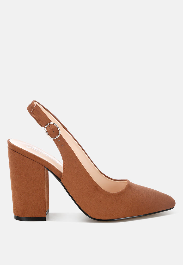 Omaga Pin Buckle Slingback Heels-5