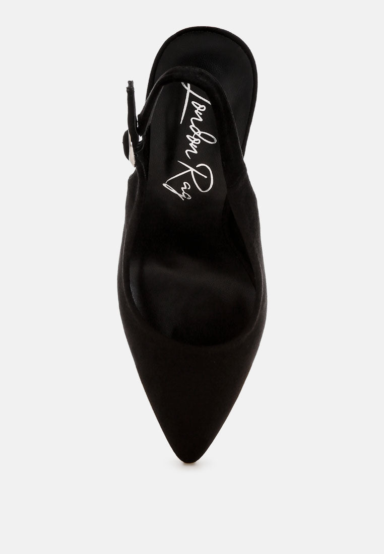 Omaga Pin Buckle Slingback Heels-4