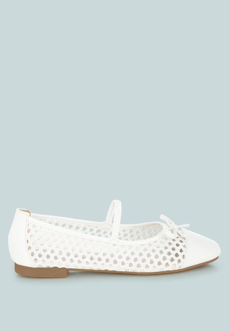 Omela Woven Bow Detail Ballerinas-0