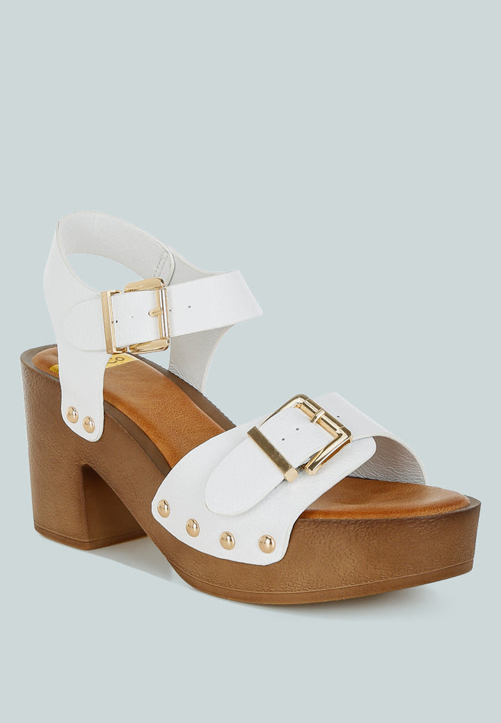 Ompasa Genuine Leather Clog Sandals-1