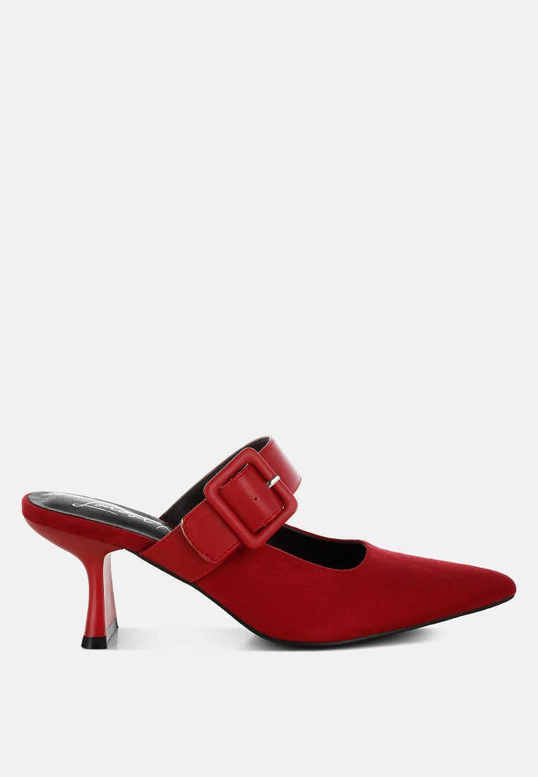 Onagra Microfiber Pointy Slip-On Mules-5