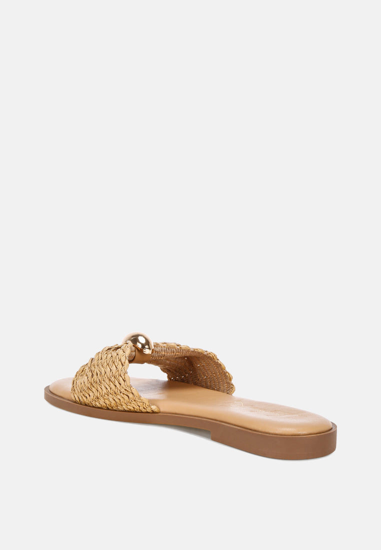 Onawa Woven Strap Slip On Flats-4