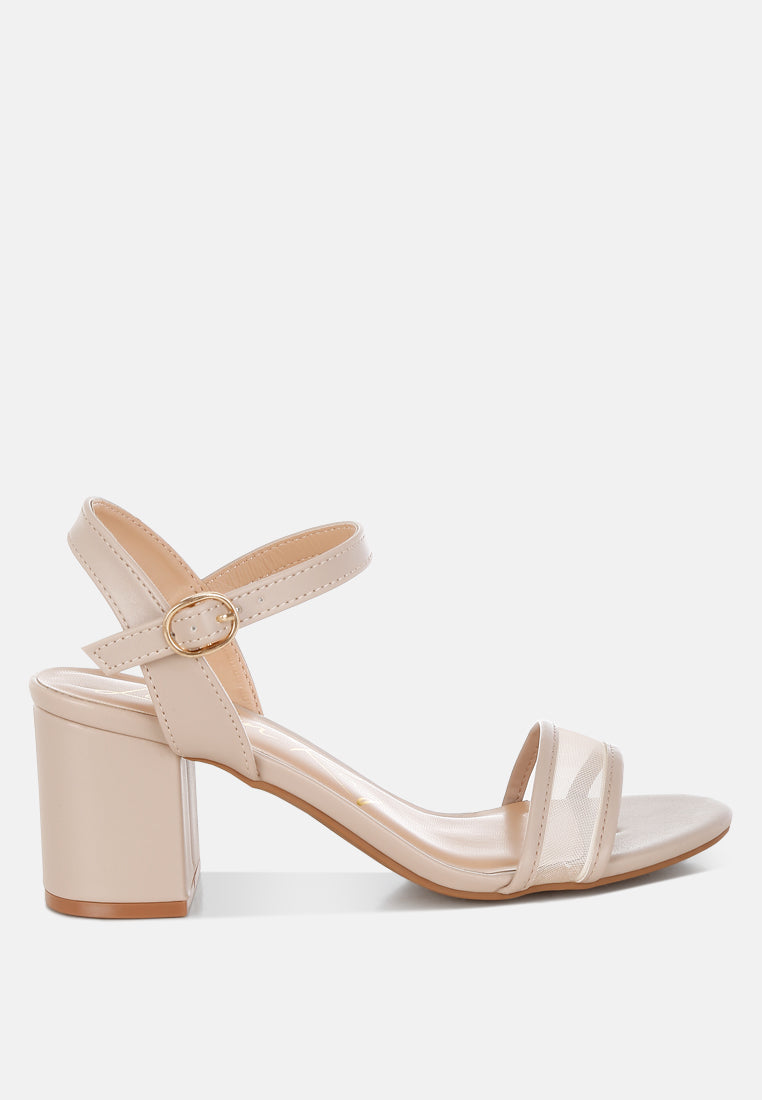 Orpina Mesh Pin Buckle Block Heels-5