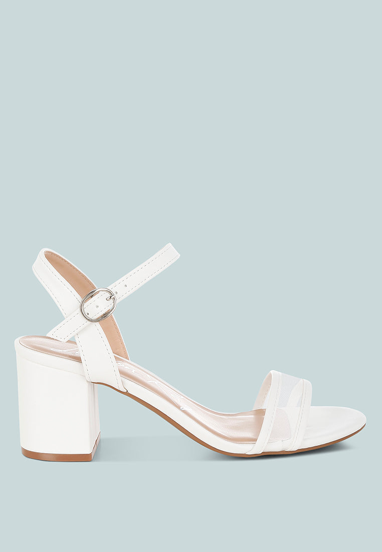 Orpina Mesh Pin Buckle Block Heels-0