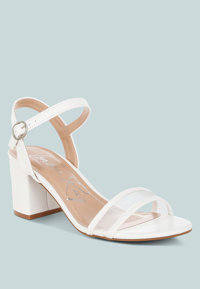 Orpina Mesh Pin Buckle Block Heels-1