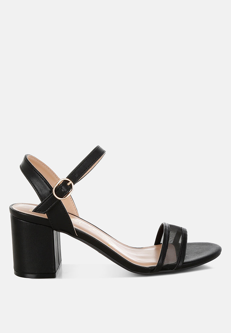 Orpina Mesh Pin Buckle Block Heels-6