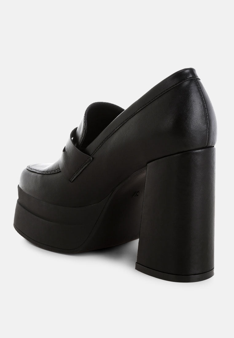 Oryana Chunky Platform Heel Loafers-3
