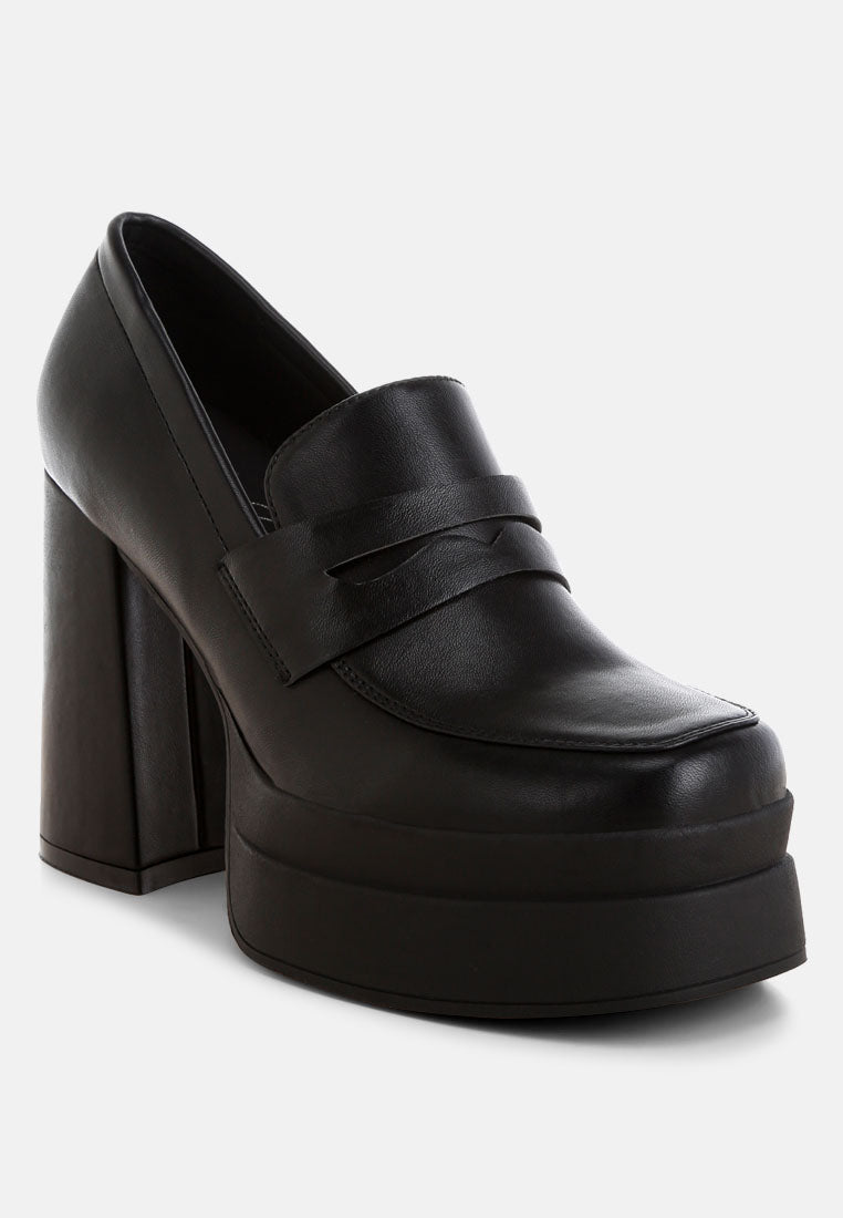 Oryana Chunky Platform Heel Loafers-2