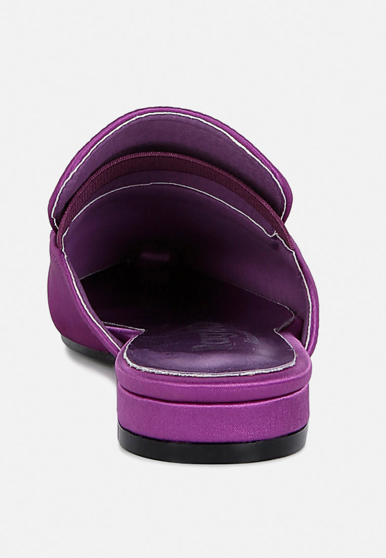 Perrine Diamante Brooch Slip On Mules-4