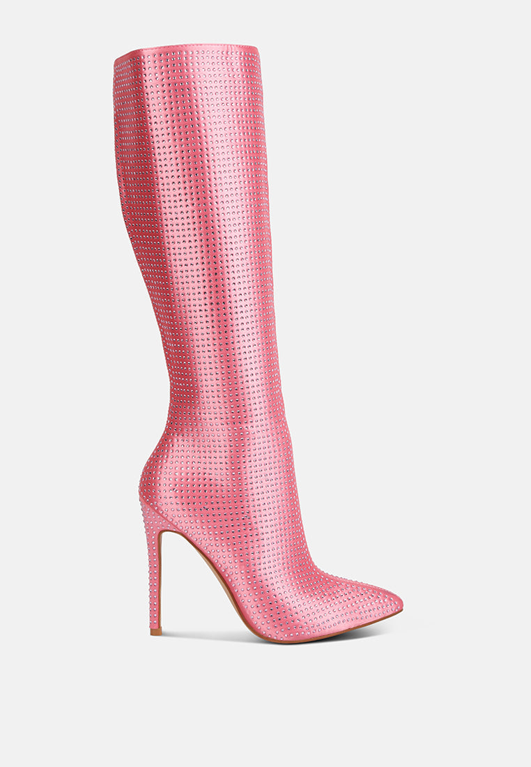 Pipette Diamante Set High Heeled Calf Boot-4