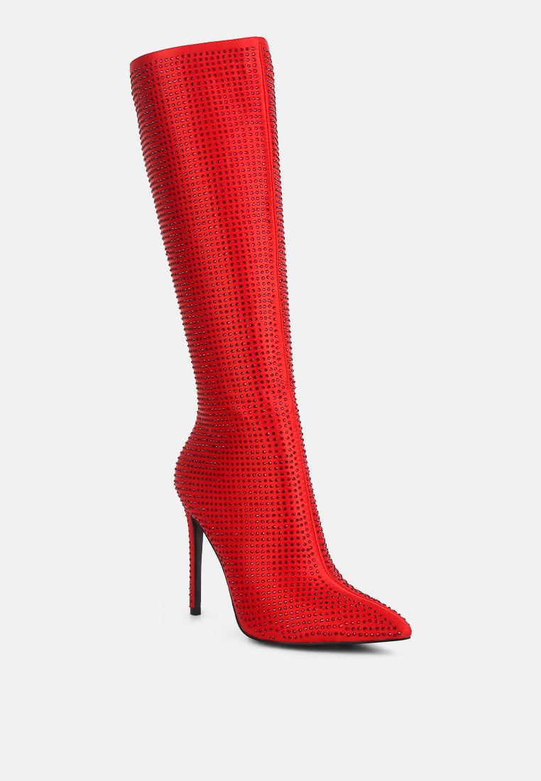 Pipette Diamante Set High Heeled Calf Boot-1