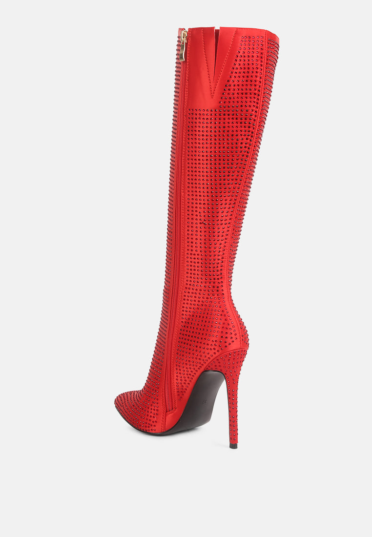 Pipette Diamante Set High Heeled Calf Boot-2