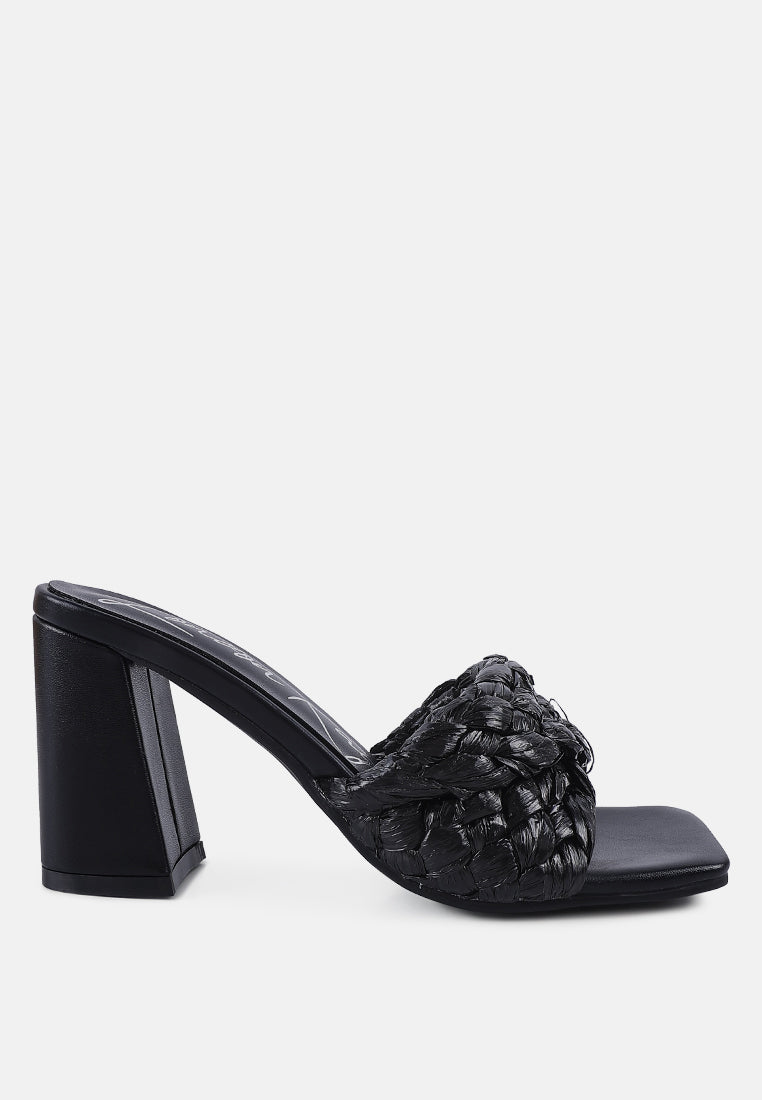 Pout Pro Braided Raffia Block Sandals-2