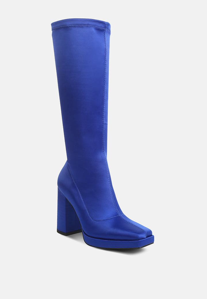 Presto Stretchable Satin Long Boot-2