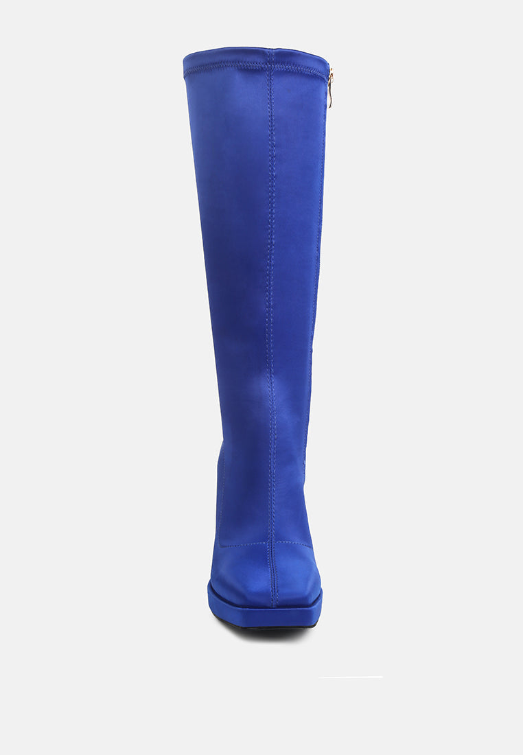 Presto Stretchable Satin Long Boot-3