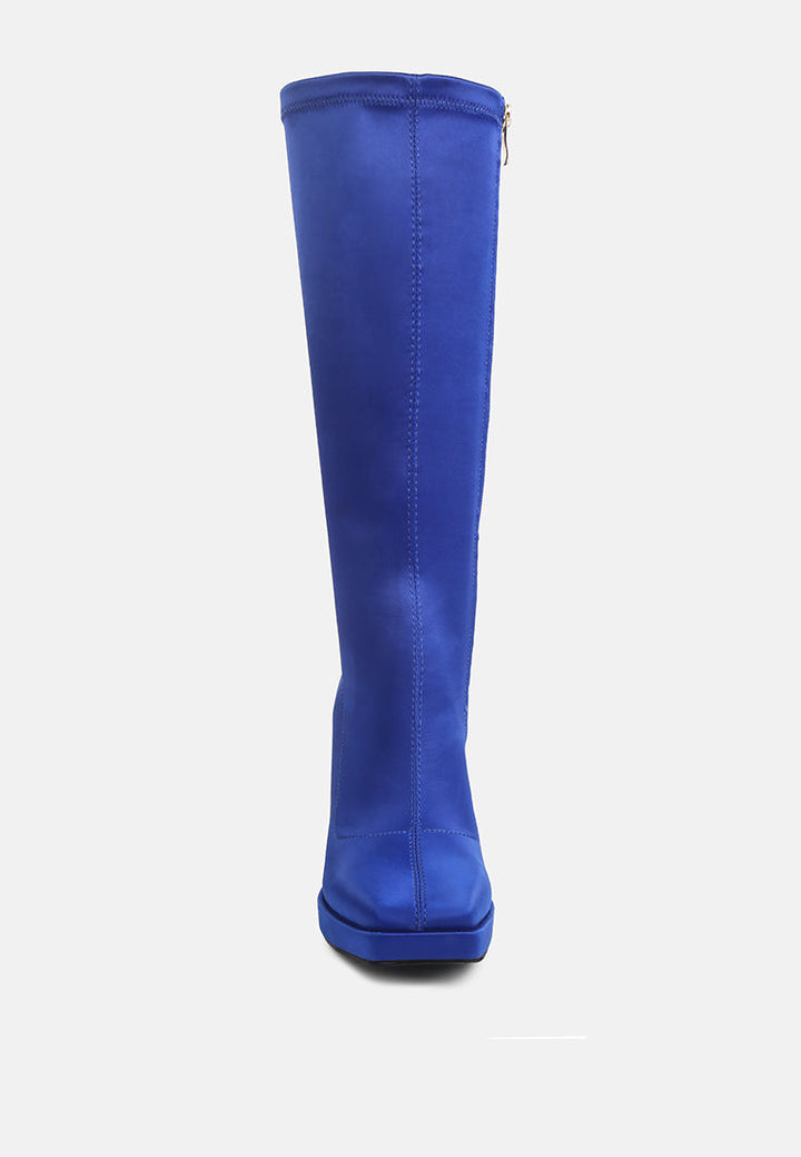 Presto Stretchable Satin Long Boot-3